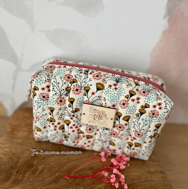 Trousse large fleurie 