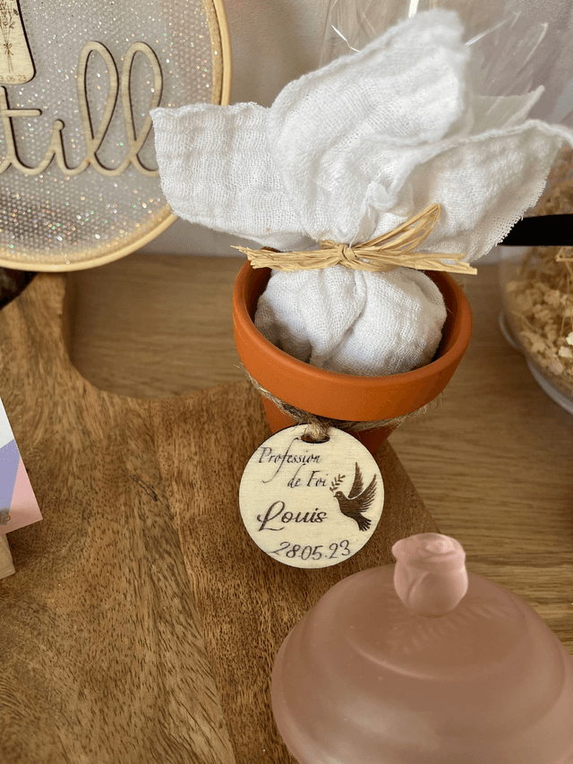 Lot de 10 Étiquettes à dragées (pochon non compris)