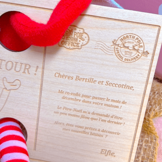 Carte arrivée du lutin 