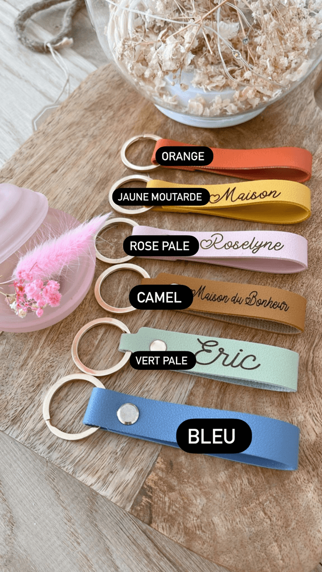 Porte clé en simili cuir 