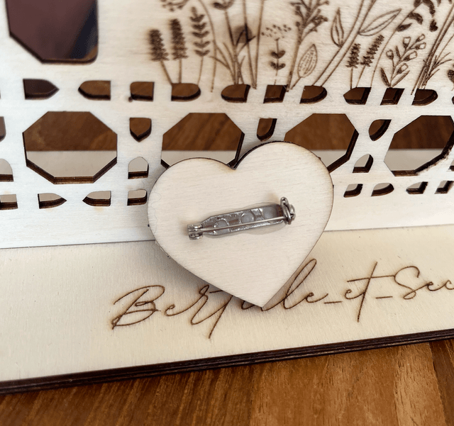 Broche "Gros coeur" de B&S - dorée