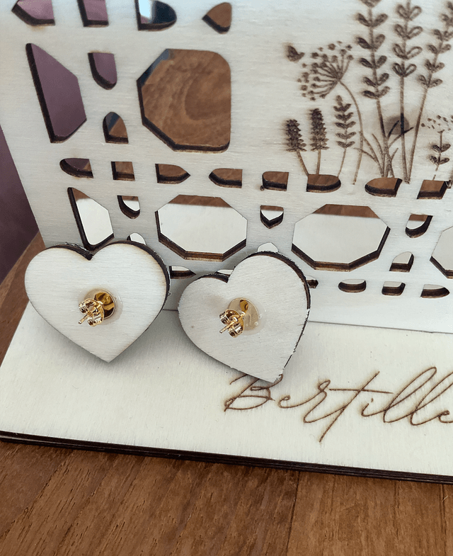boucles d'oreilles "petits coeurs " de B&S - doré