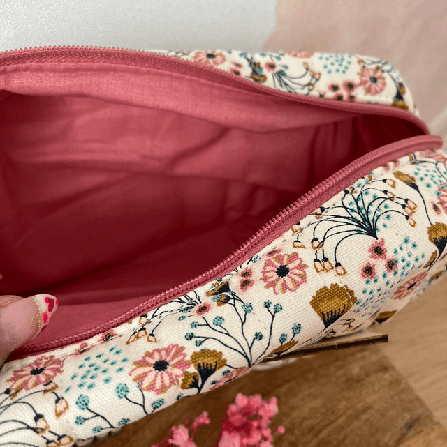 Trousse large fleurie 
