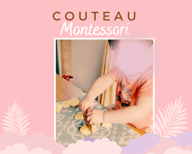 Couteau Montessori ours Personnalisable