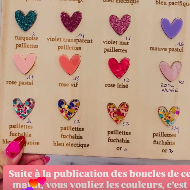 Boucles d’oreilles + fleurs maîtresse 