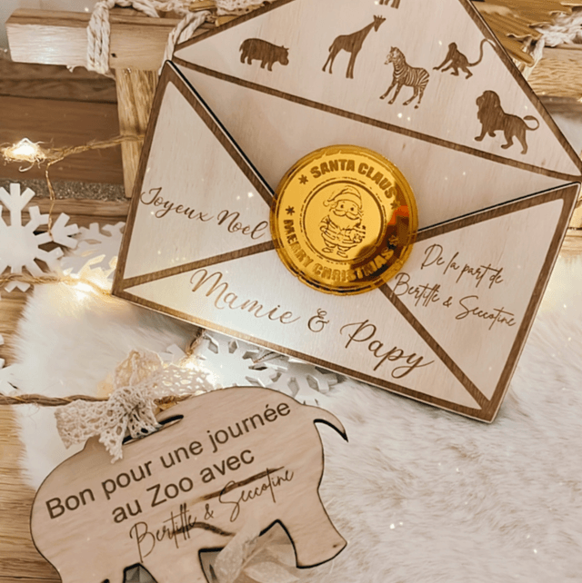 Enveloppe + carte de noël 