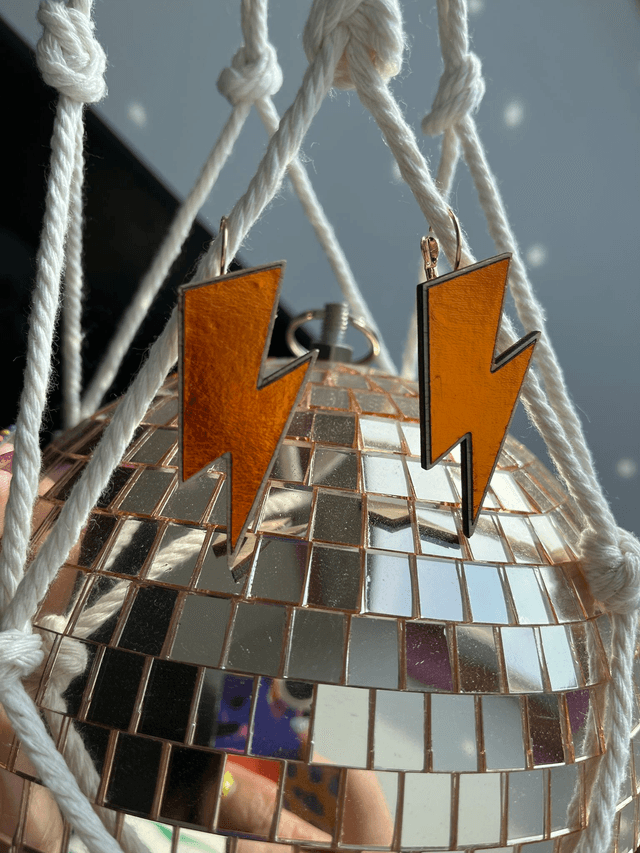 boucles d'oreilles "les Zéclairs" de B&S - cuivre