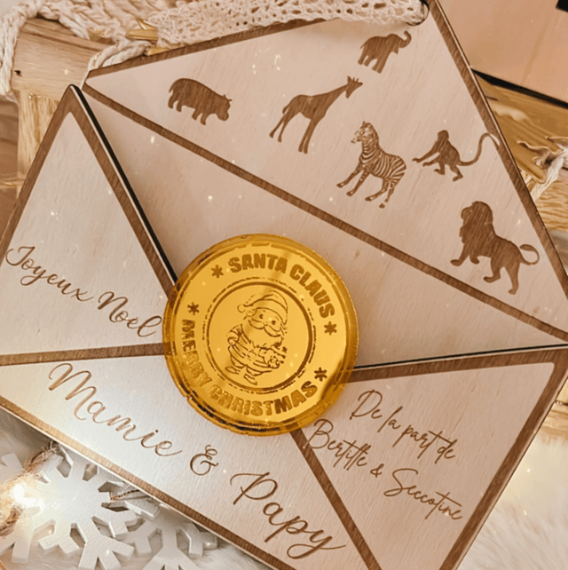 Enveloppe + carte de noël 