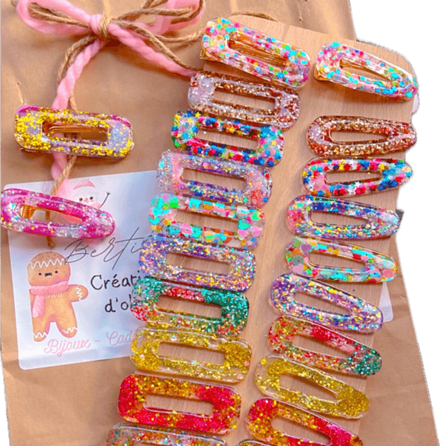 Barrette en résine personnalisée 