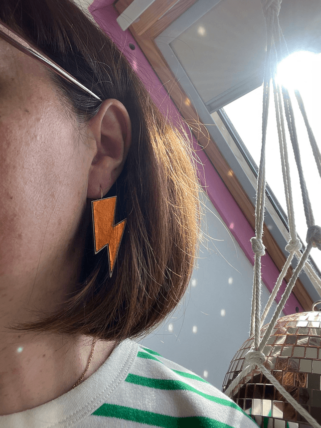 boucles d'oreilles "les Zéclairs" de B&S - cuivre