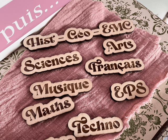 Étiquettes scolaires 