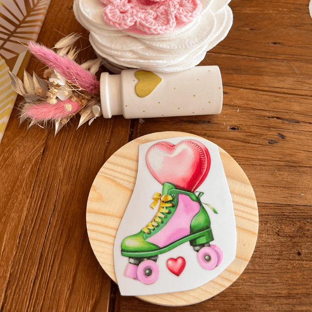 Sticker patin à roulettes 