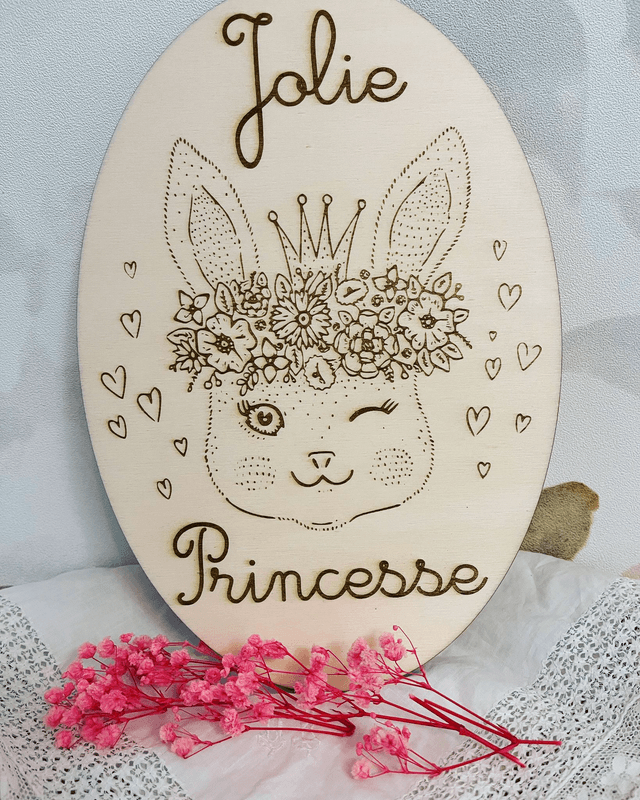 Cadre lapin princesse