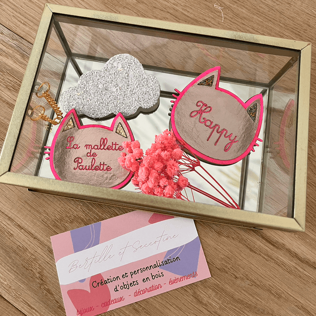 Broche personnalisée chat 