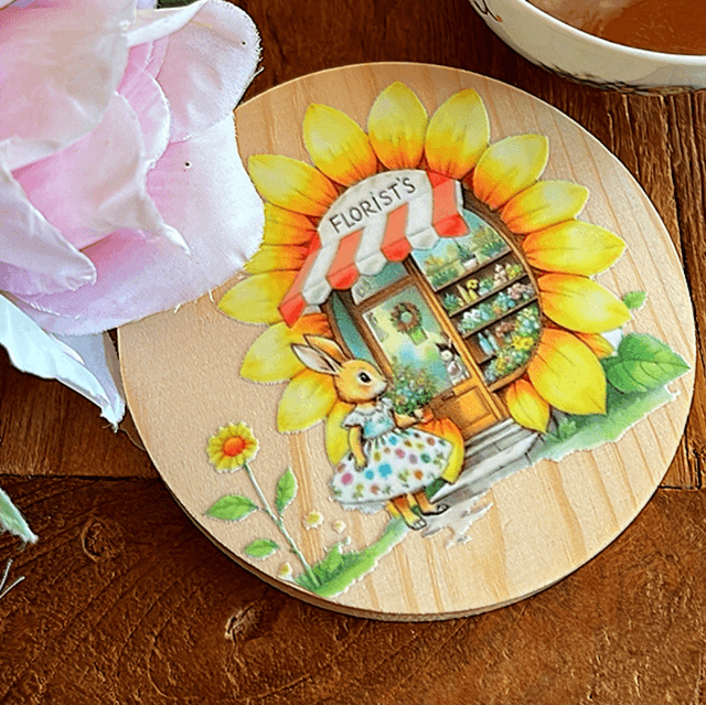 Sous tasse en bois 